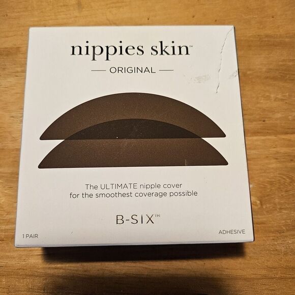 B-SIX Nippies Skin Espresso Nipple Covers Size 2 L/XL D+ Cups Seamless NEW - Picture 1 of 6